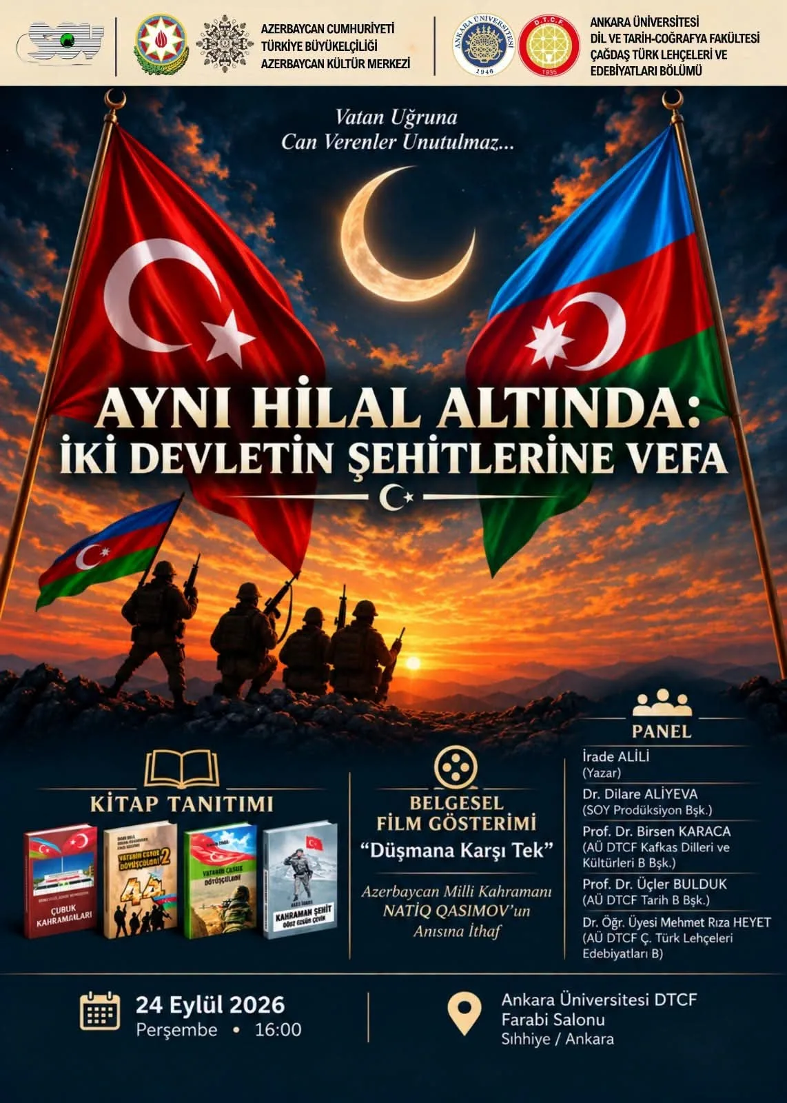 Aynı Hilal Altında: İki Devletin Şehitlerine Vefa”